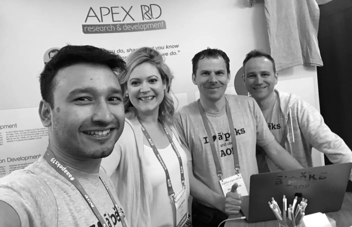 Apex R&D Team picture at convention